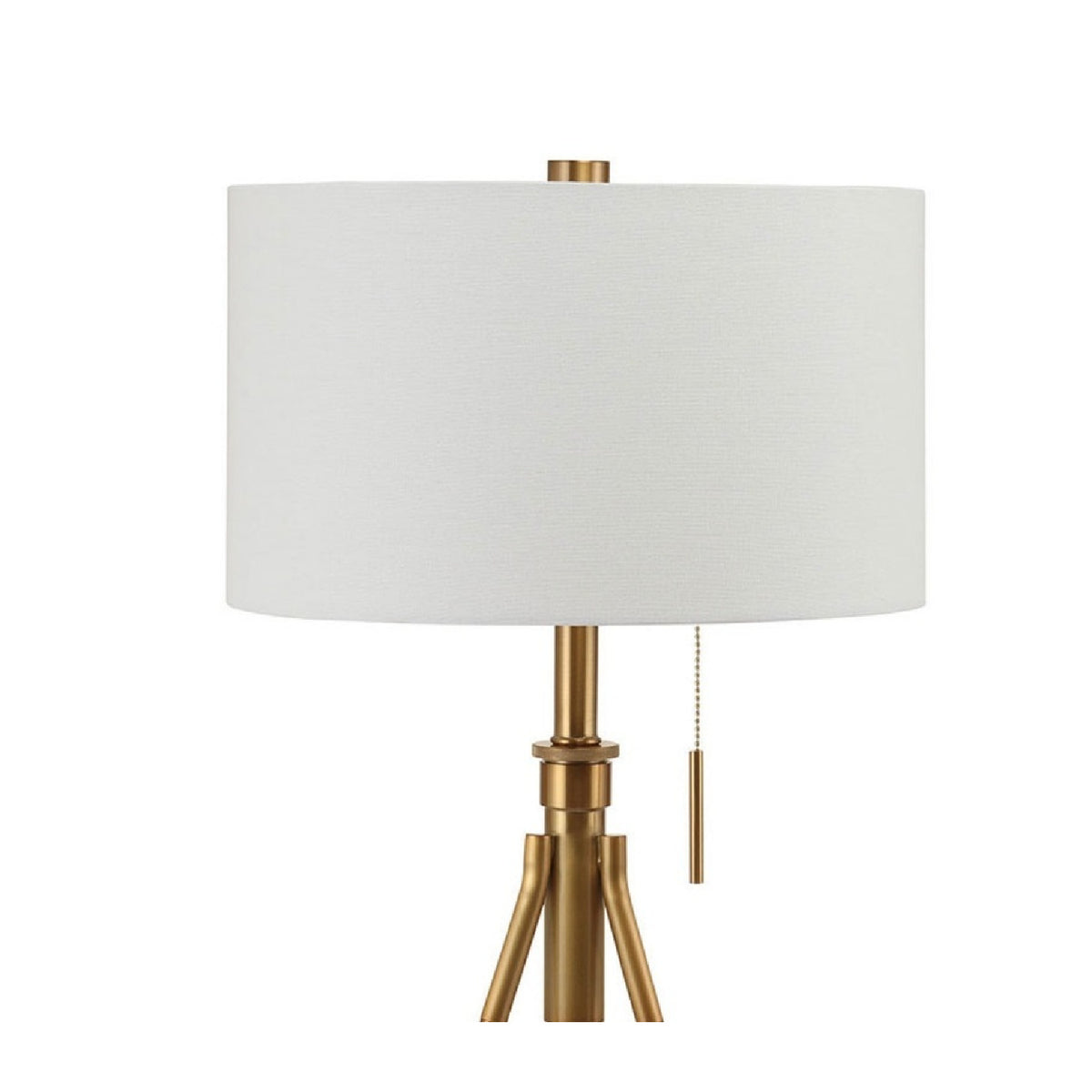 Modern European furniture - Vintage Gold Tripod Floor Lamp with Pull Switch - www.oroa.com