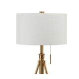 Modern European furniture - Vintage Gold Tripod Floor Lamp with Pull Switch - www.oroa.com