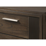 Brown 4-Drawer Wooden Chest | OROA