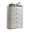 Modern European furniture - Light Gray 5-Drawer Chest - www.oroa.com