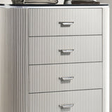 Modern European furniture - Light Gray 5-Drawer Chest - www.oroa.com