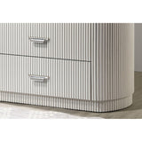 Modern European furniture - Light Gray 5-Drawer Chest - www.oroa.com