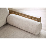 Modern European furniture - Beige Lounge Chair with Light Oak and Rattan - www.oroa.com