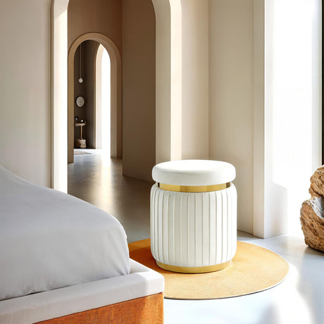 Contemporary Round Accent Stool - OROA - view 2
