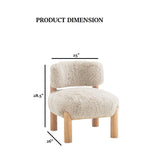 Modern European furniture - Contemporary Taupe Fur Fabric Accent Chair - www.oroa.com