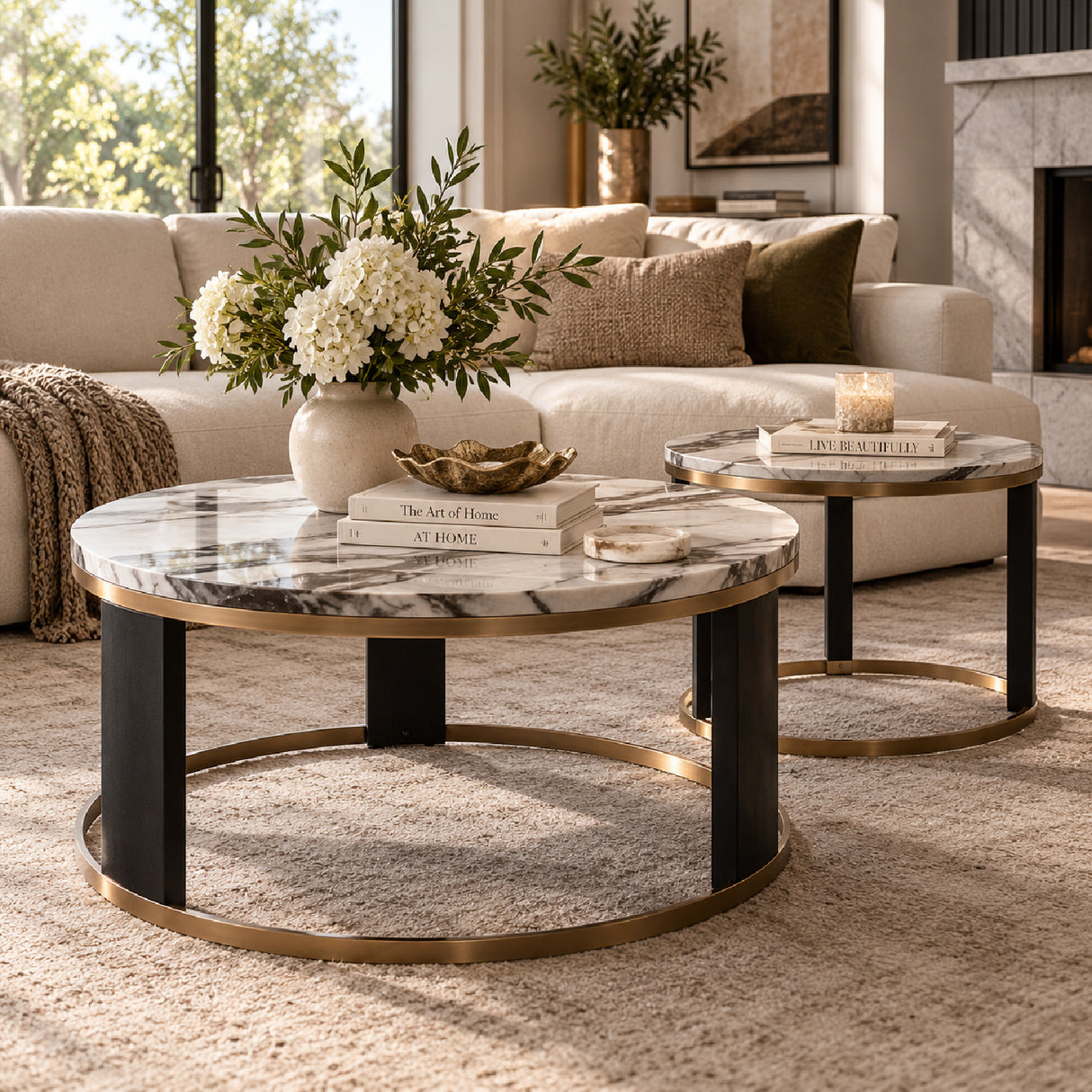 Gold Ring Frame Coffee Table | OROA
