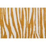 Zebra Strip Yellow Accent Chair | OROA