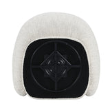 Beige Upholstered Swivel Accent Chair | OROA