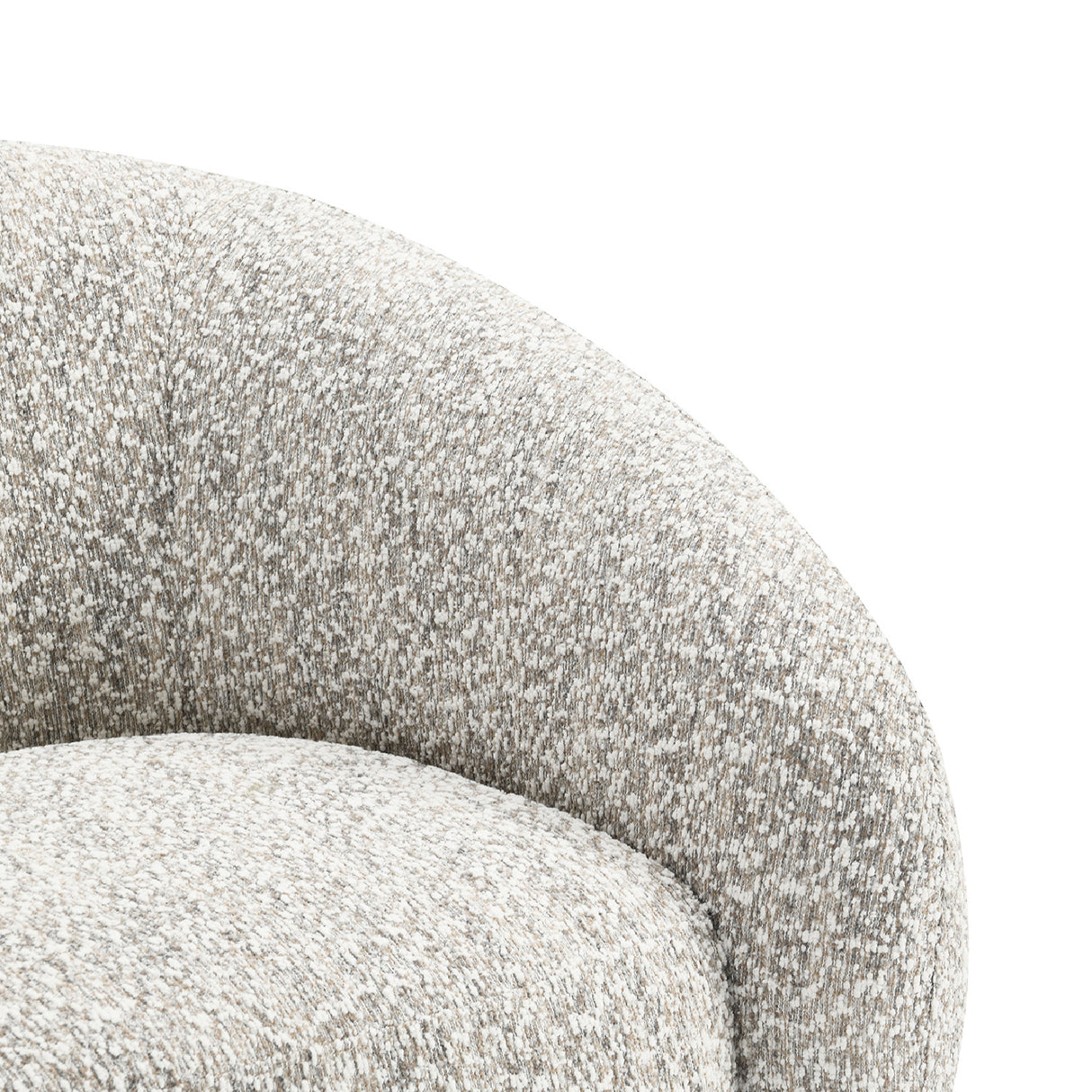 Contemporary Boucle Upholstered Swivel Chair | OROA