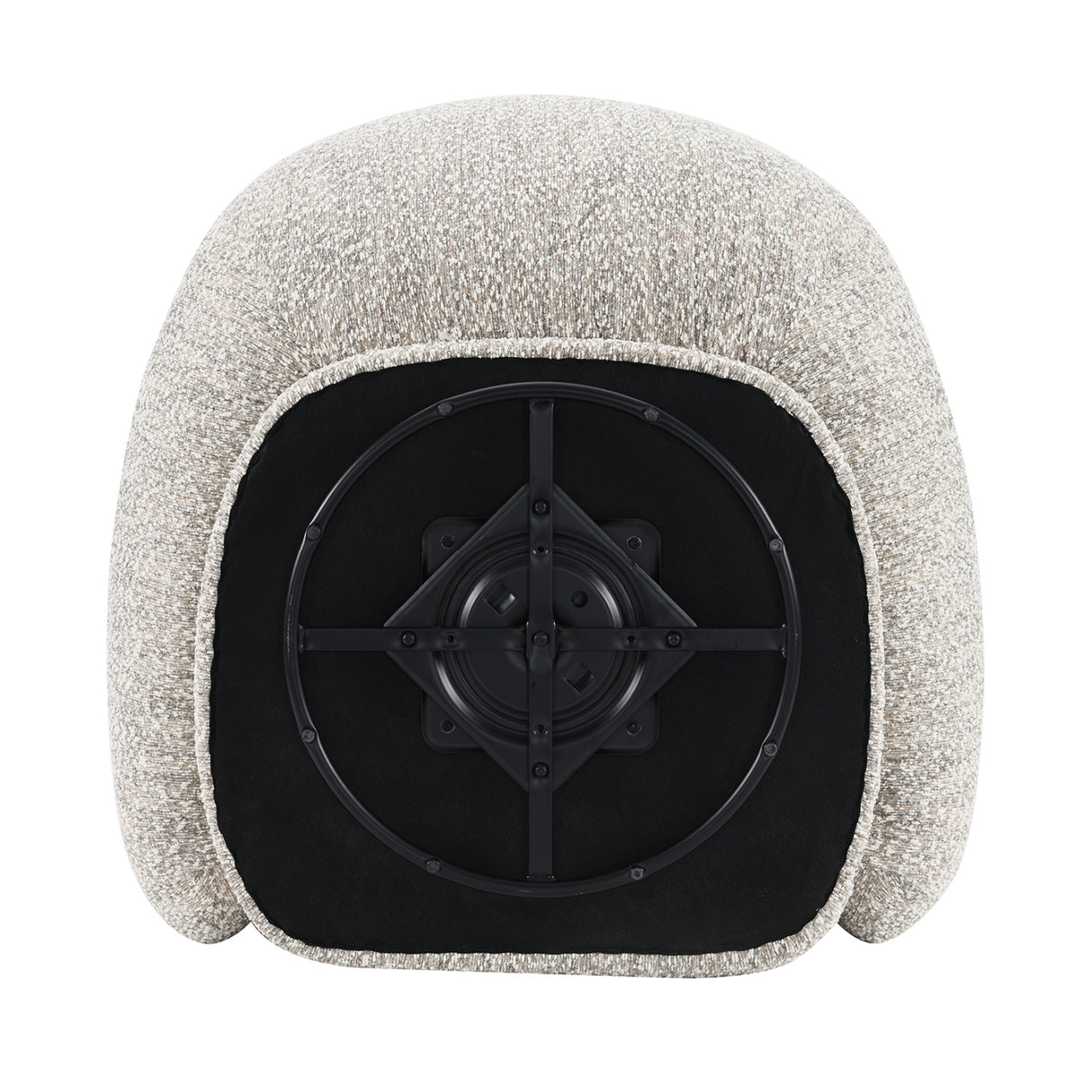 Contemporary Boucle Upholstered Swivel Chair | OROA