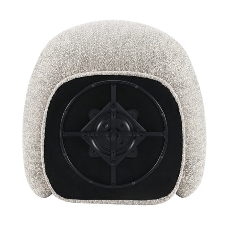 Contemporary Boucle Upholstered Swivel Chair | OROA