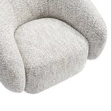 Contemporary Boucle Upholstered Swivel Chair | OROA
