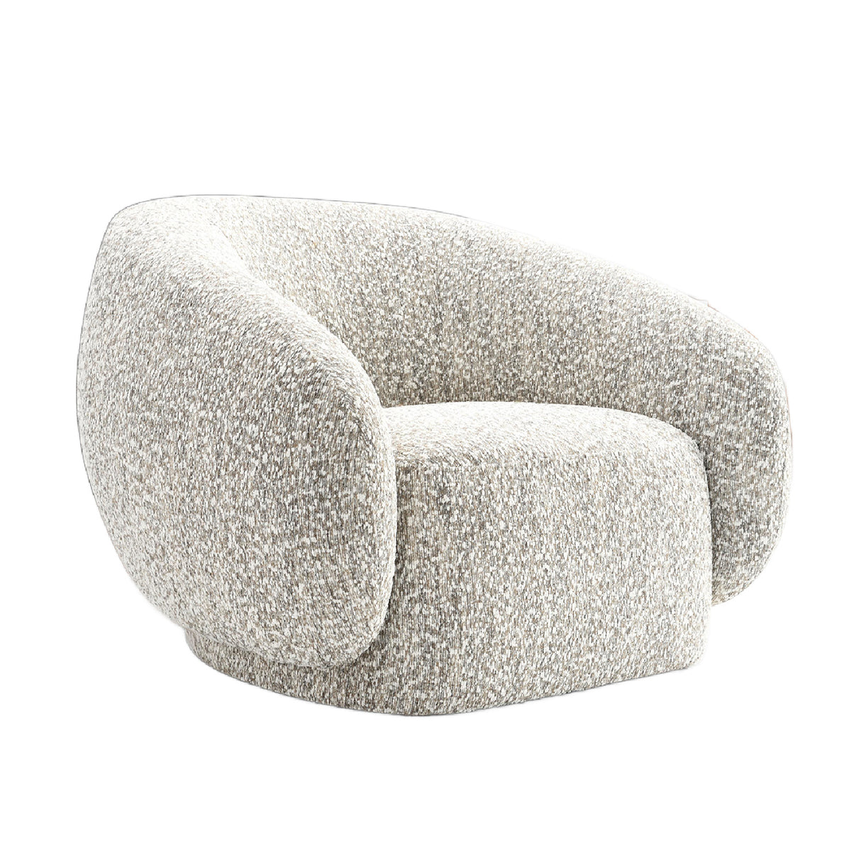 Contemporary Boucle Upholstered Swivel Chair | OROA