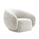 Contemporary Boucle Upholstered Swivel Chair | OROA