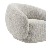 Contemporary Boucle Upholstered Swivel Chair | OROA