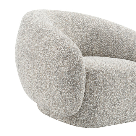 Contemporary Boucle Upholstered Swivel Chair | OROA