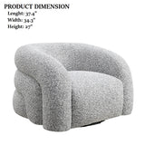 Gray Curve Swivel Chair | OROA