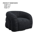 Black Curve Back Swivel Chair | OROA