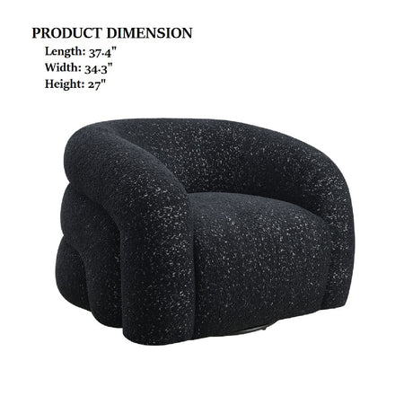 Black Curve Back Swivel Chair | OROA