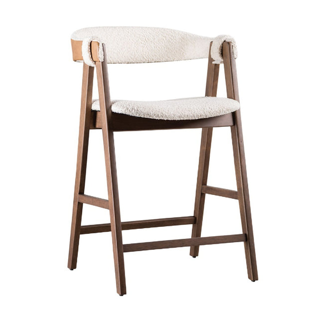 Modern European furniture - Beige Walnut Counter Stools (2) - www.oroa.com
