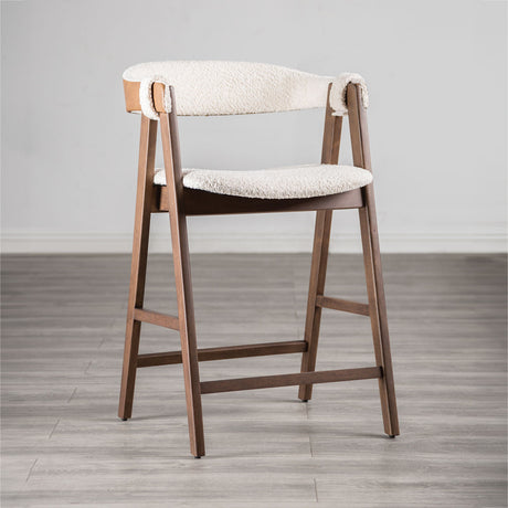 Modern European furniture - Beige Walnut Counter Stools (2) - www.oroa.com
