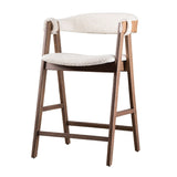 Modern European furniture - Beige Walnut Counter Stools (2) - www.oroa.com