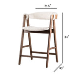 Modern European furniture - Beige Walnut Counter Stools (2) - www.oroa.com