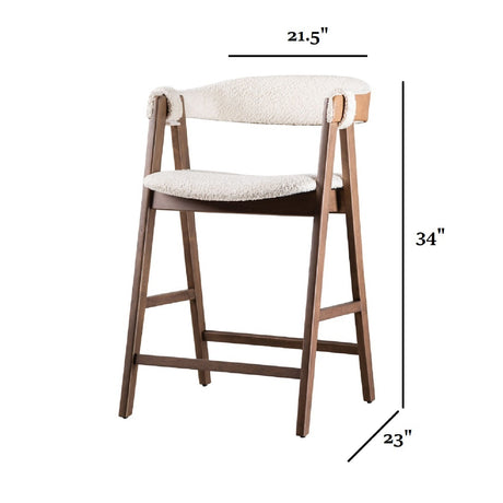 Modern European furniture - Beige Walnut Counter Stools (2) - www.oroa.com