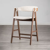 Modern European furniture - Beige Walnut Counter Stools (2) - www.oroa.com