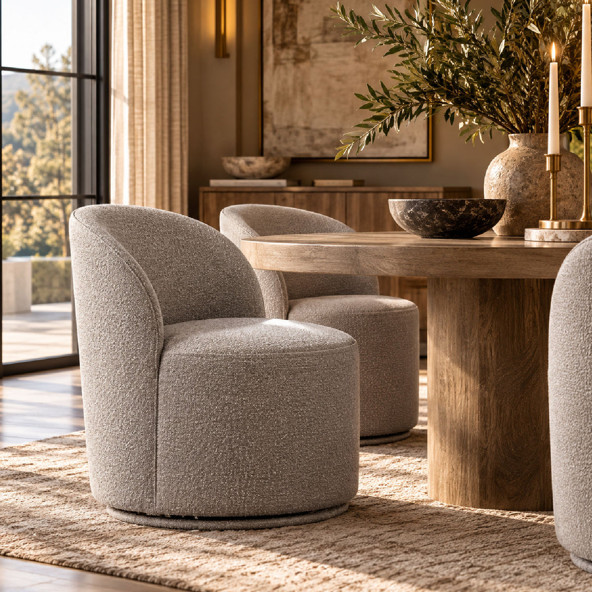 Gray Swivel Dining Chair | OROA