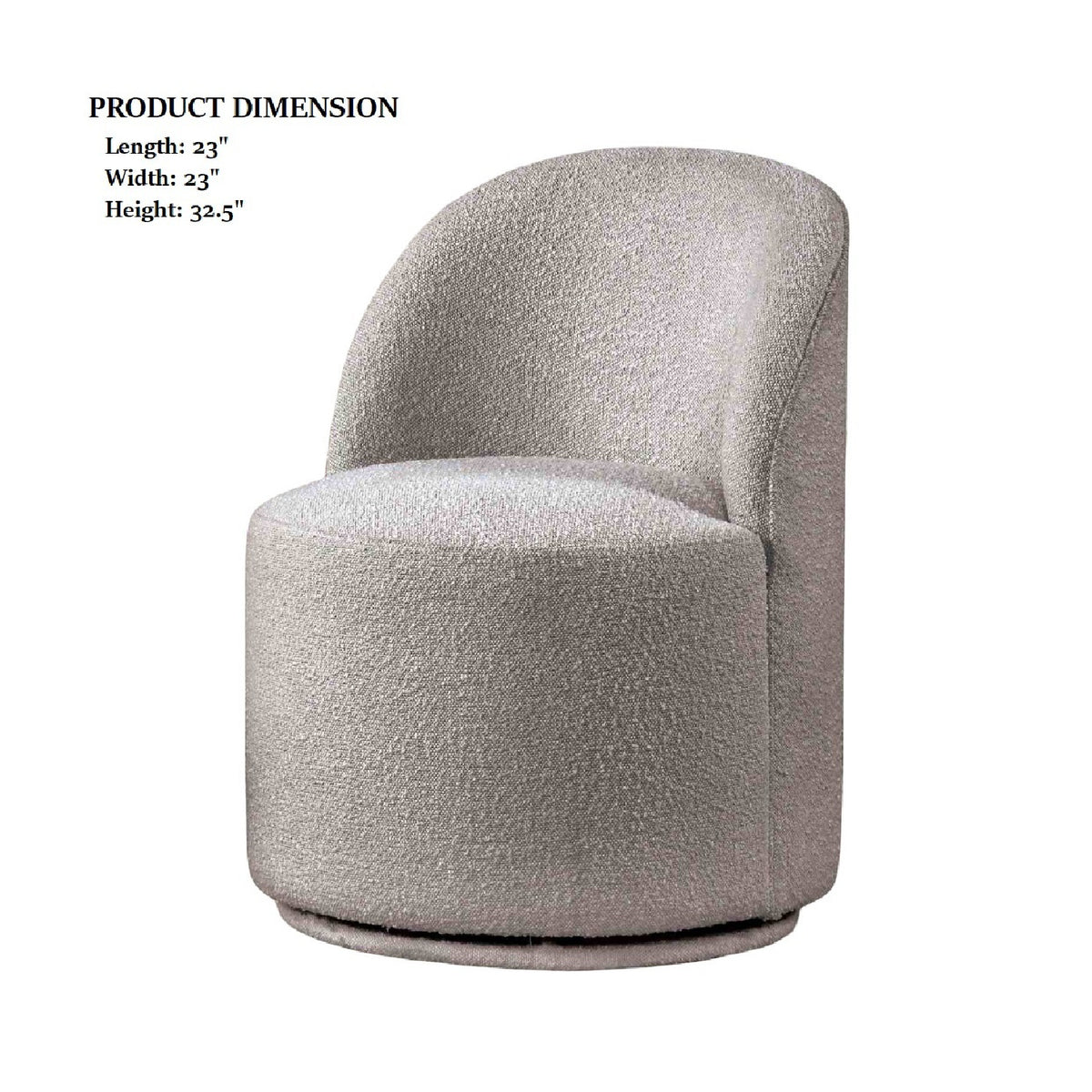 Gray Swivel Dining Chair | OROA