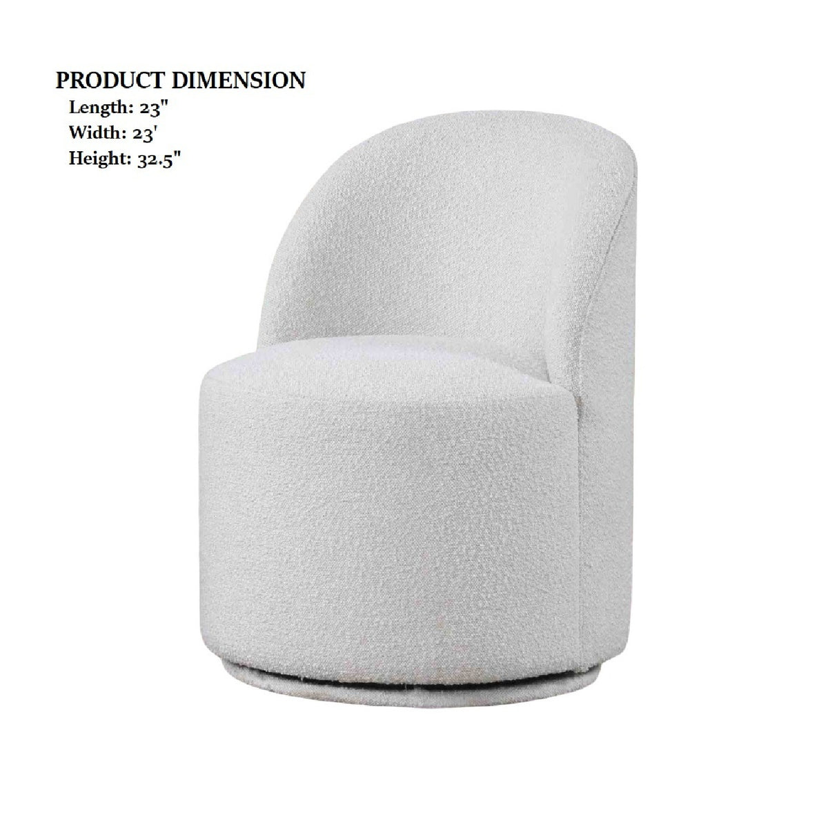 White Swivel Dining Chair | OROA