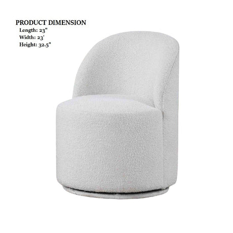 White Swivel Dining Chair | OROA