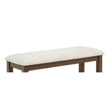 Modern European furniture - Beige Brown Upholstered Bench - www.oroa.com