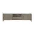 Modern European furniture - Modern Sleek White Faux Marble Top TV Stand - www.oroa.com