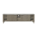 Modern European furniture - Modern Sleek White Faux Marble Top TV Stand - www.oroa.com