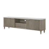 Modern European furniture - Modern Sleek White Faux Marble Top TV Stand - www.oroa.com