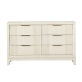 Antique White Fluted Wooden Dresser | OROA
