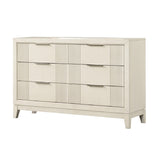Antique White Fluted Wooden Dresser | OROA