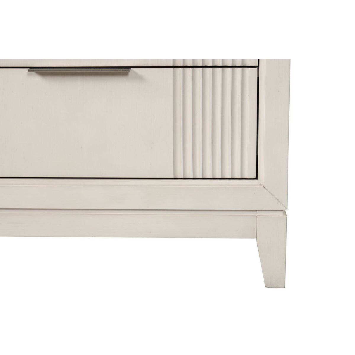 Antique White Fluted Wooden Dresser | OROA