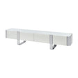 Modern European furniture - Modern White and Silver TV Stand Cabinet - www.oroa.com