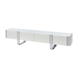 Modern European furniture - Modern White and Silver TV Stand Cabinet - www.oroa.com