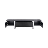 Modern Black and Silver TV Stand Cabinet | OROA