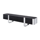 Modern Black and Silver TV Stand Cabinet | OROA