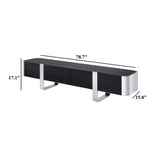 Modern Black and Silver TV Stand Cabinet | OROA