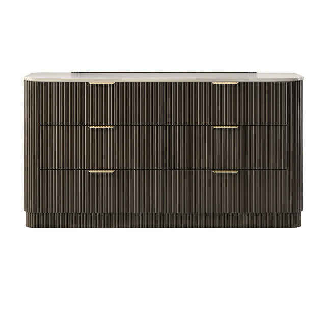 Modern European furniture - Contemporary Marble Top Dresser - www.oroa.com