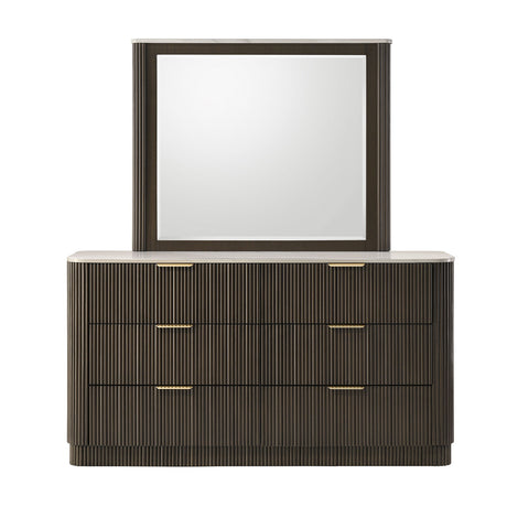Modern European furniture - Contemporary Marble Top Dresser - www.oroa.com