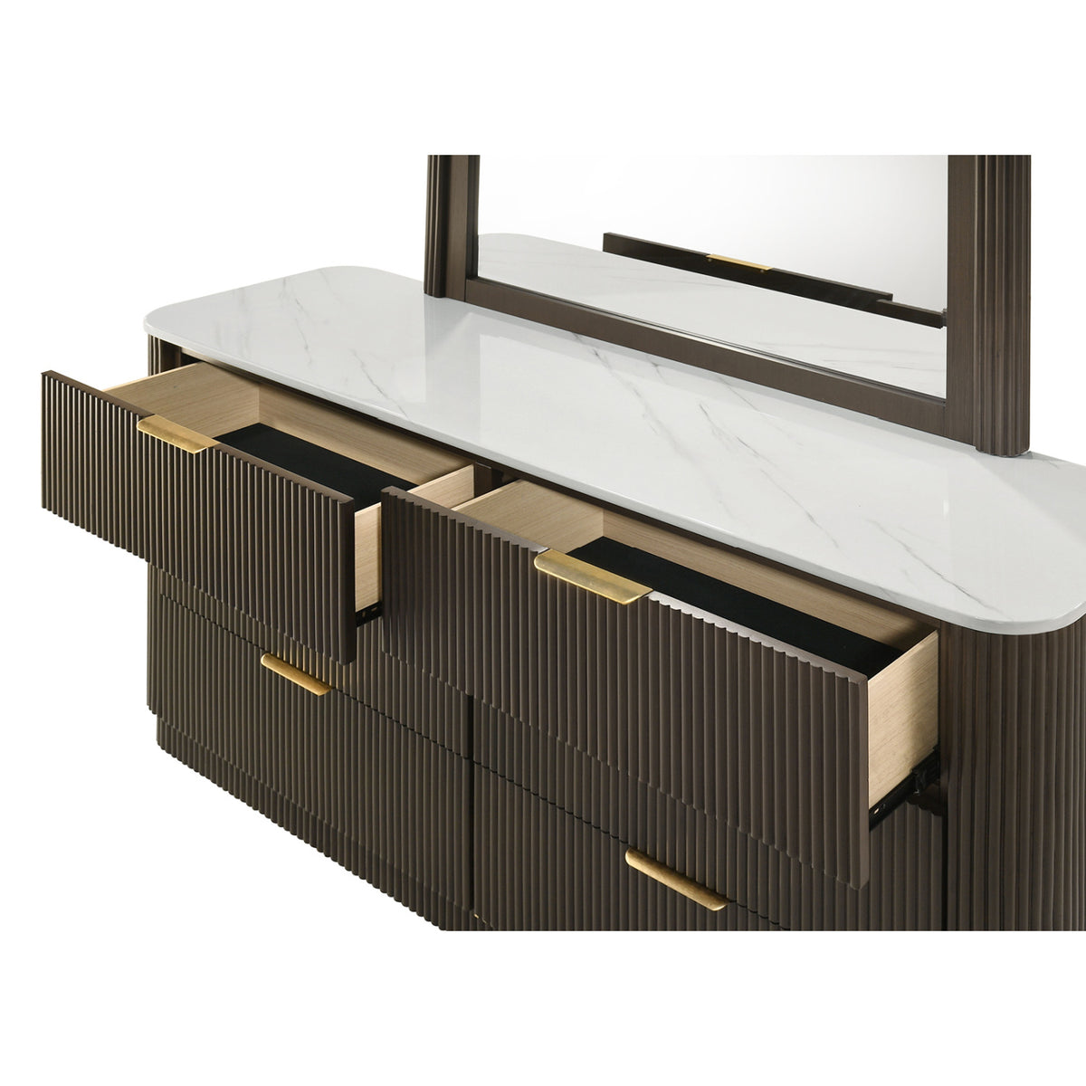 Modern European furniture - Contemporary Marble Top Dresser - www.oroa.com