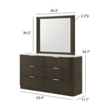 Modern European furniture - Contemporary Marble Top Dresser - www.oroa.com