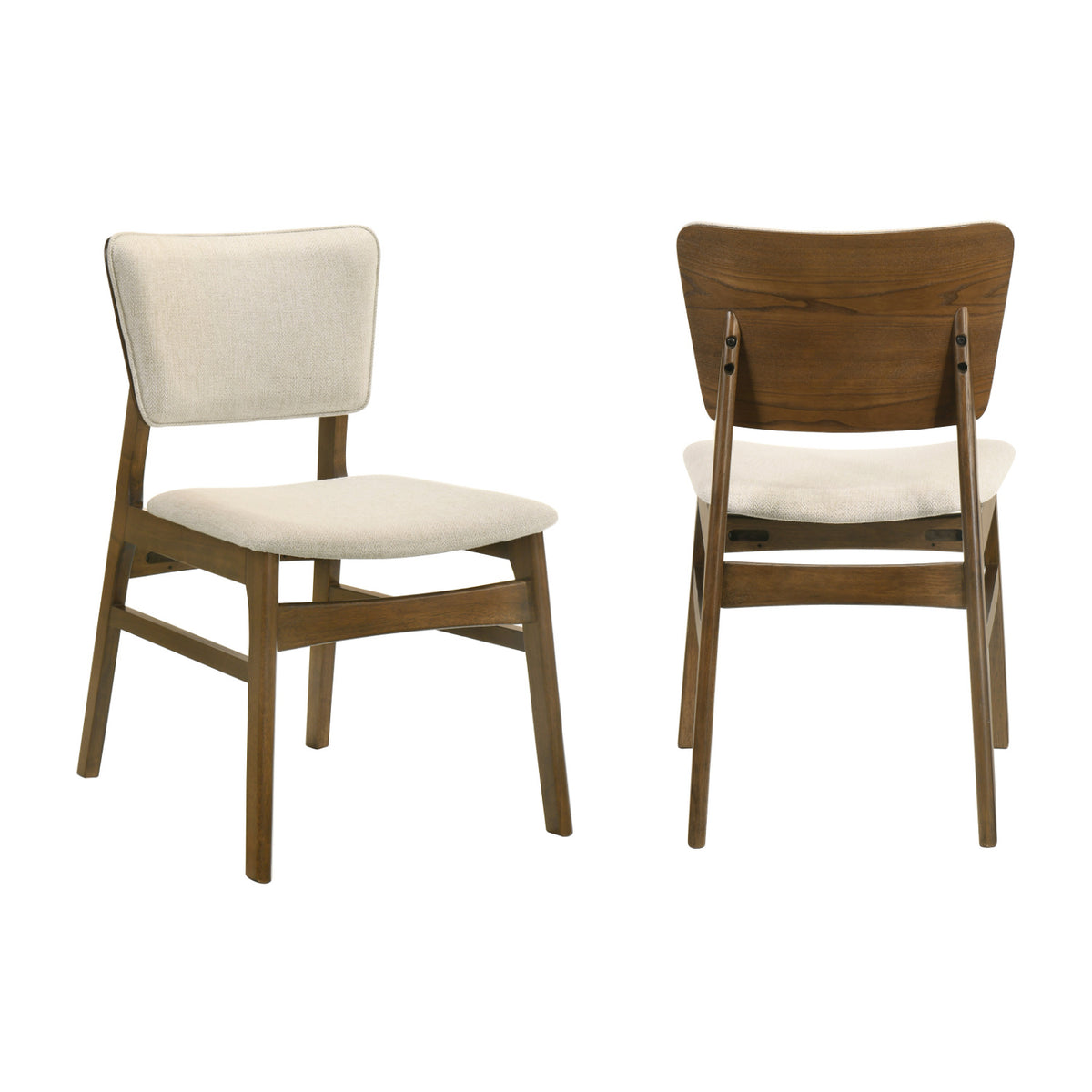 Mid-century Modern Upholstered Dining Chairs (2) by OROA